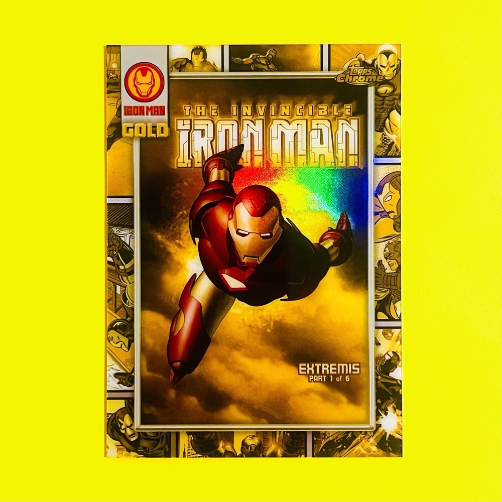 2025 Topps Chrome Marvel The‎ Invincible Iron Man #1 IM-7 Gold Insert
